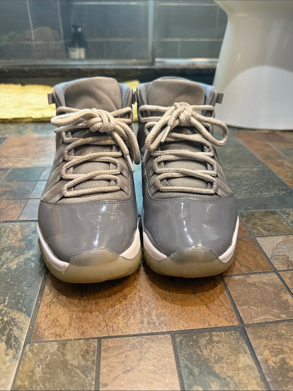 Jordan 11 Gray High-Top Men's Sneakers - Brand Unspecified